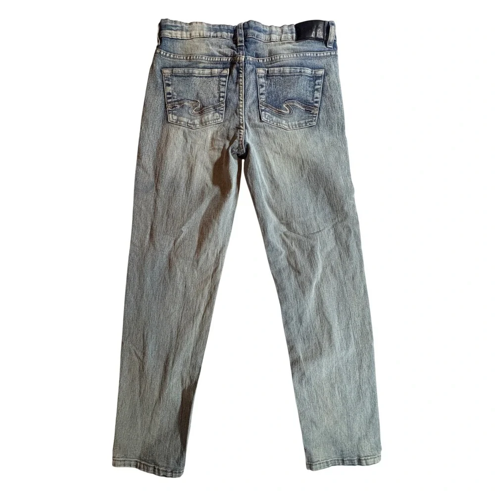 Silver Jeans Co Nathan Slim Fit Jeans Boys Size 14 Light Wash Stretch Denim